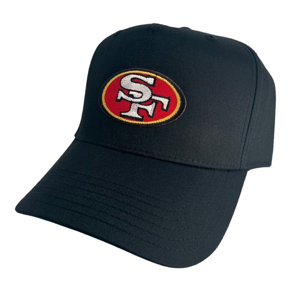NEW VINTAGE SAN FRANCISCO 49ERS NINERS A FRAME BLACK BASEBALL HAT MID PROFILE - Picture 2 of 5